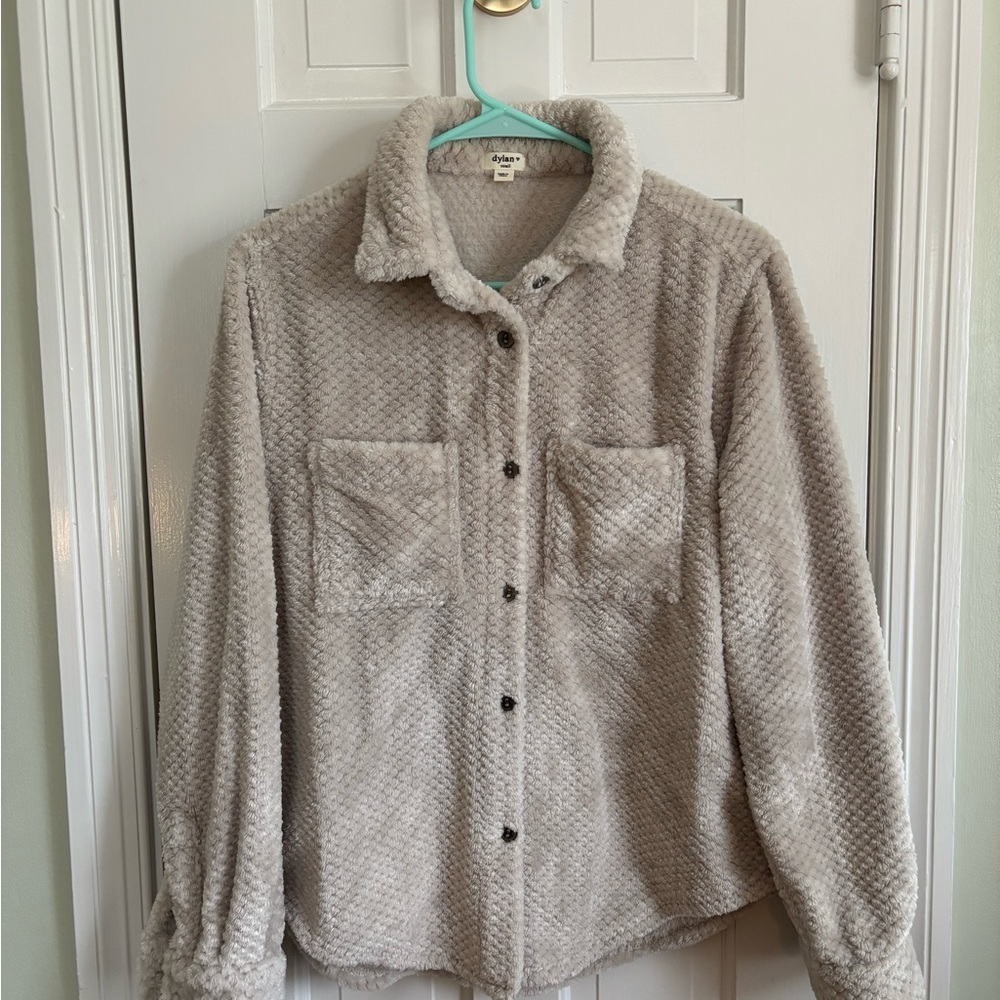 Dylan Light Gray Teddy Jacket